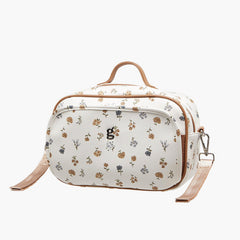 Giggles floral print diaper bag with zip closure