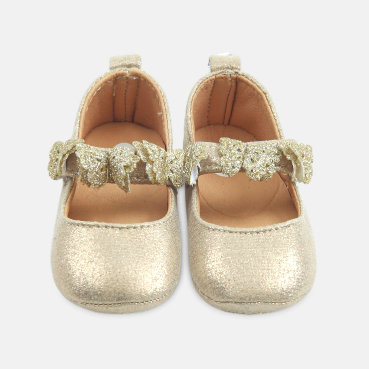 Golden butterfly booties