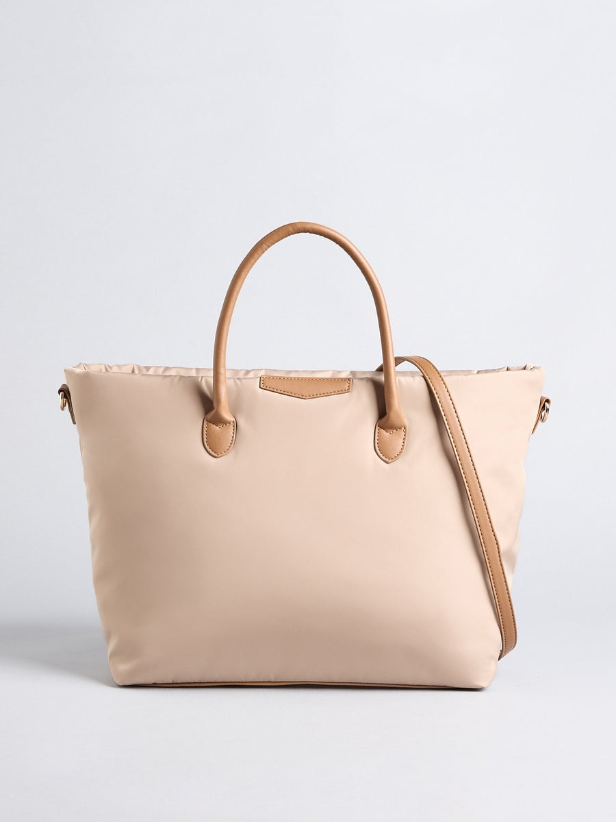 Max Cream Full Size Tote Bag for Women – Spacious Everyday Shoulder Handbag