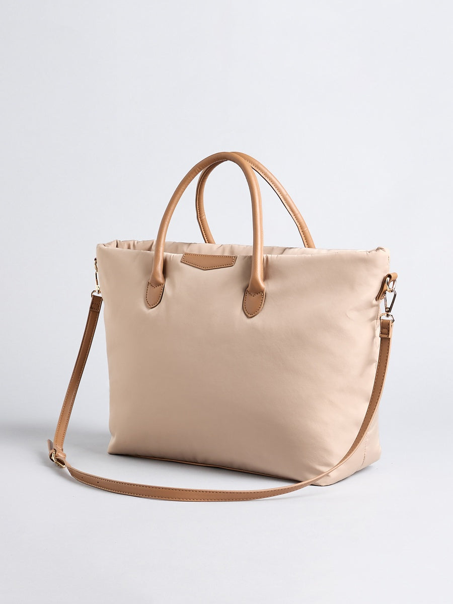 Max Cream Full Size Tote Bag for Women – Spacious Everyday Shoulder Handbag