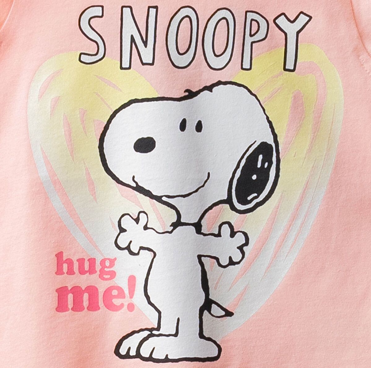 LCW Snoopy Printed Cotton T-shirt and Shorts Set