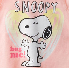 LCW Snoopy Printed Cotton T-shirt and Shorts Set