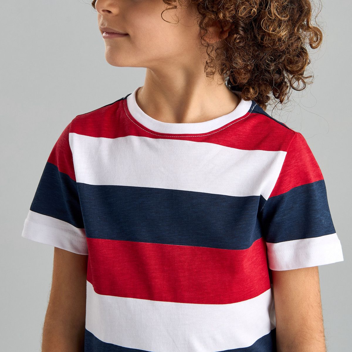Trendy Colourblock Cotton T-shirt