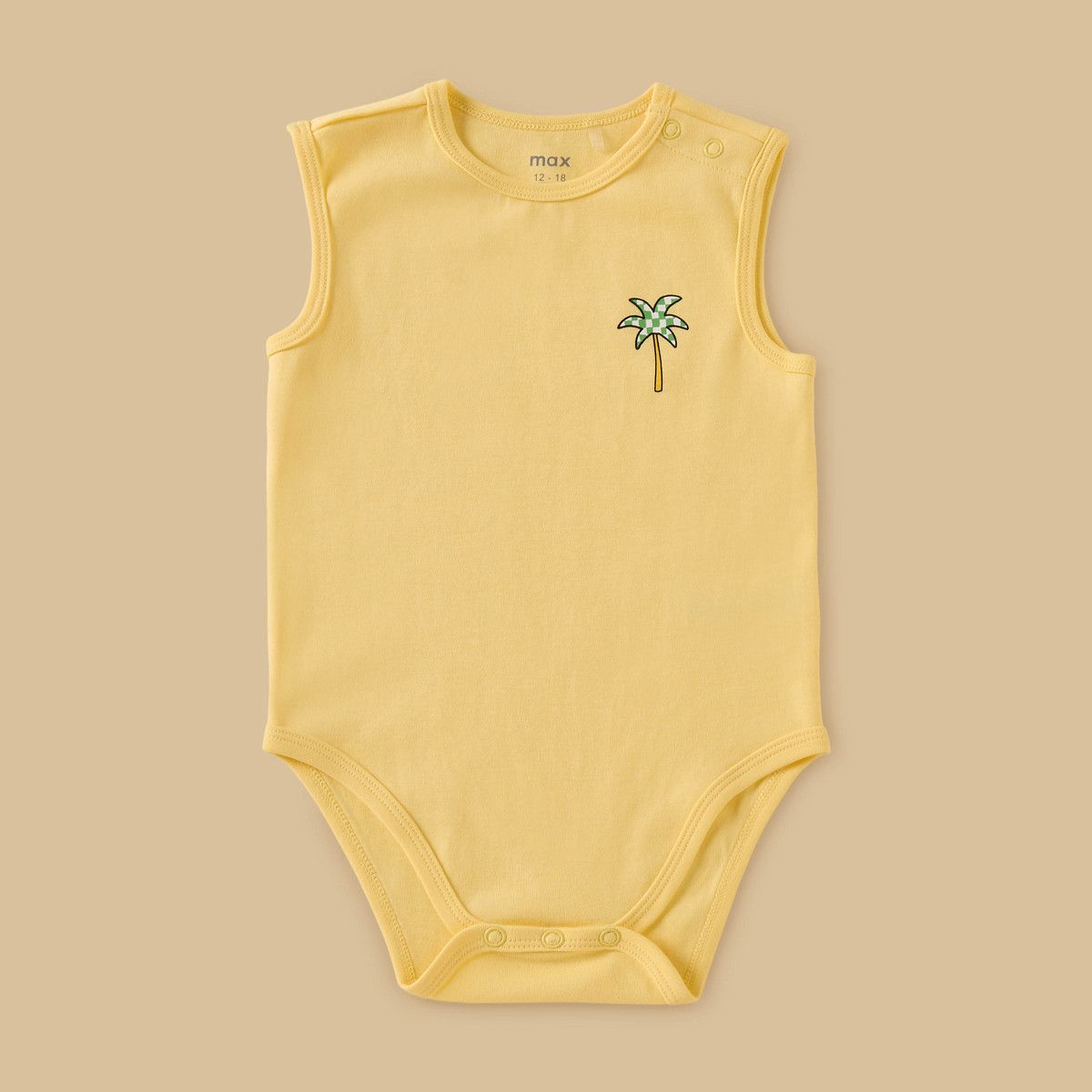 Pack of 3 – Printed Sleeveless Bodysuits for Boys