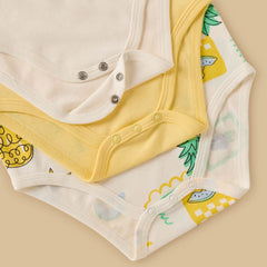 Pack of 3 – Printed Sleeveless Bodysuits for Boys