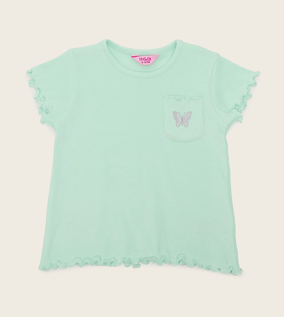 R&B Embroidery Detail Knotted Top and Bottom Set