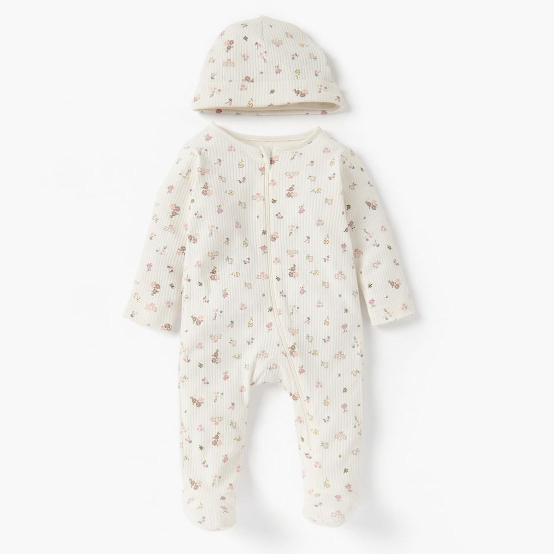 Juniors Floral Print Closed Feet Sleepsuit