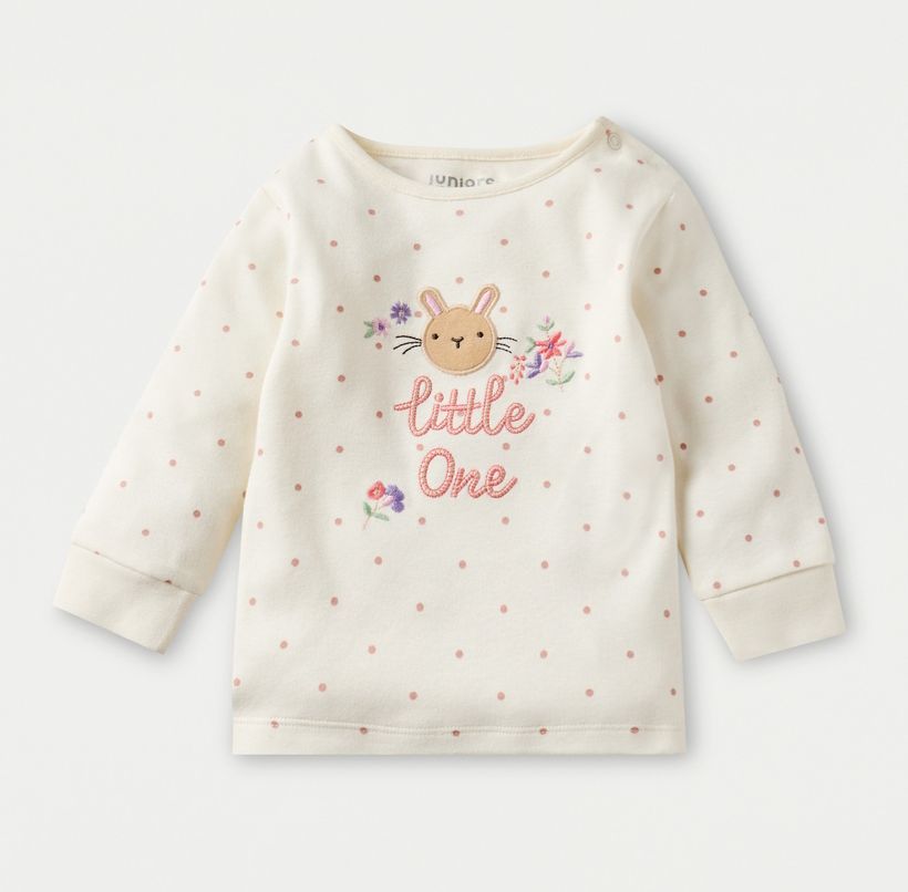 Bunny Applique T-shirt and Pajama Set