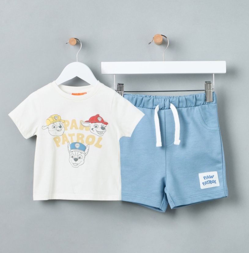 Paw Patrol Printed T-shirt and Shorts Set