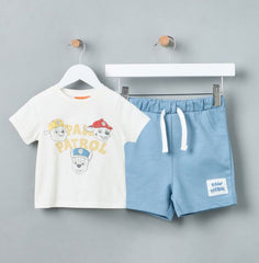 Paw Patrol Printed T-shirt and Shorts Set