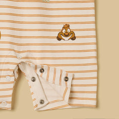 Lion King Print Cotton Romper with Cap