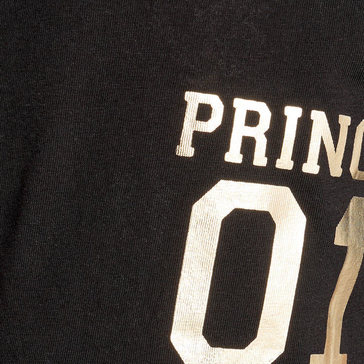 Black Printed Cotton T-Shirt