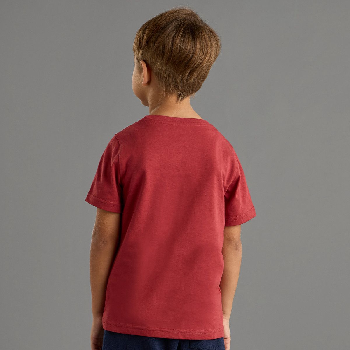 Red Graphic Print Cotton T-Shirt