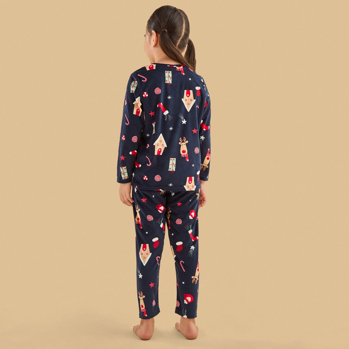 Christmas Print Cotton Pyjama Set