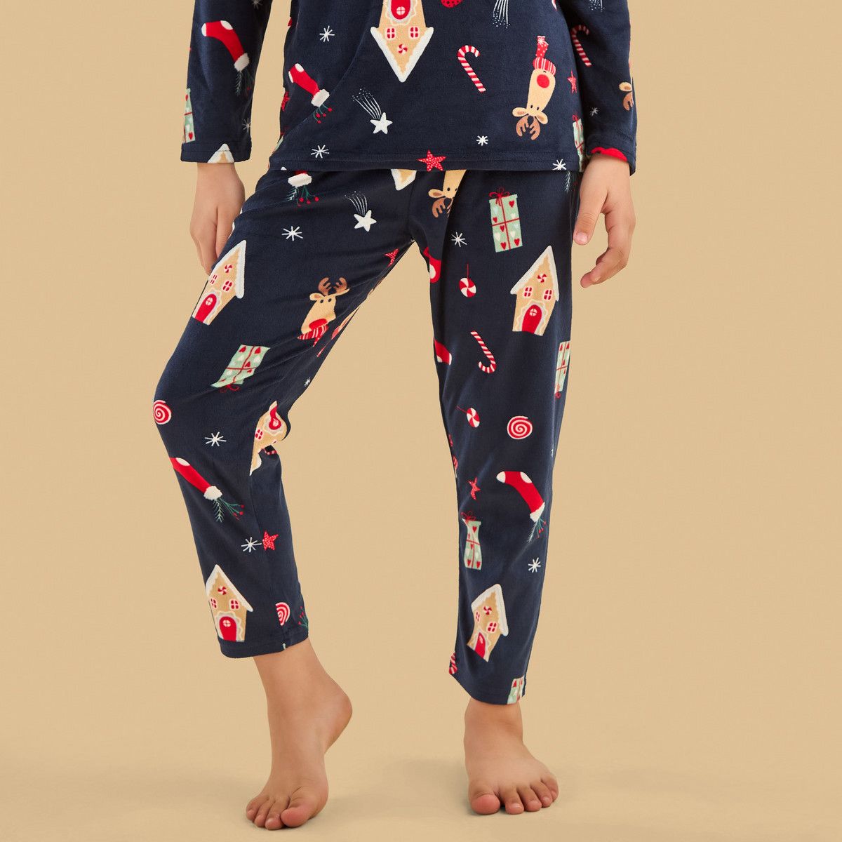 Christmas Print Cotton Pyjama Set