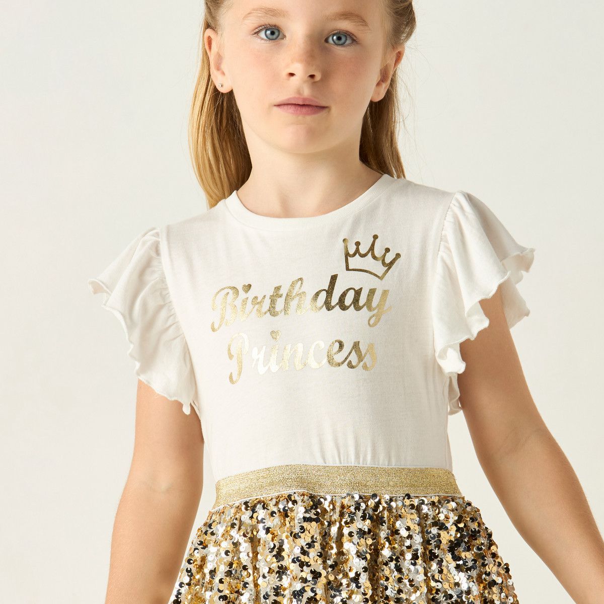 Birthday Princess Dress with Wings and Hairband