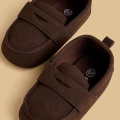 Brown Moccasin Booties – Boys