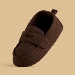 Brown Moccasin Booties – Boys