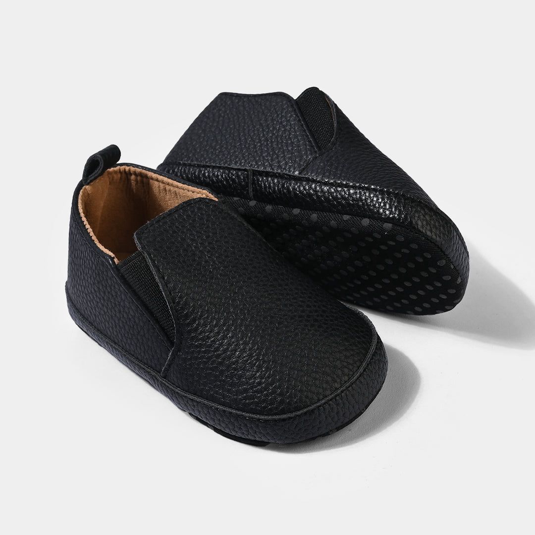 Black Slip-On Booties
