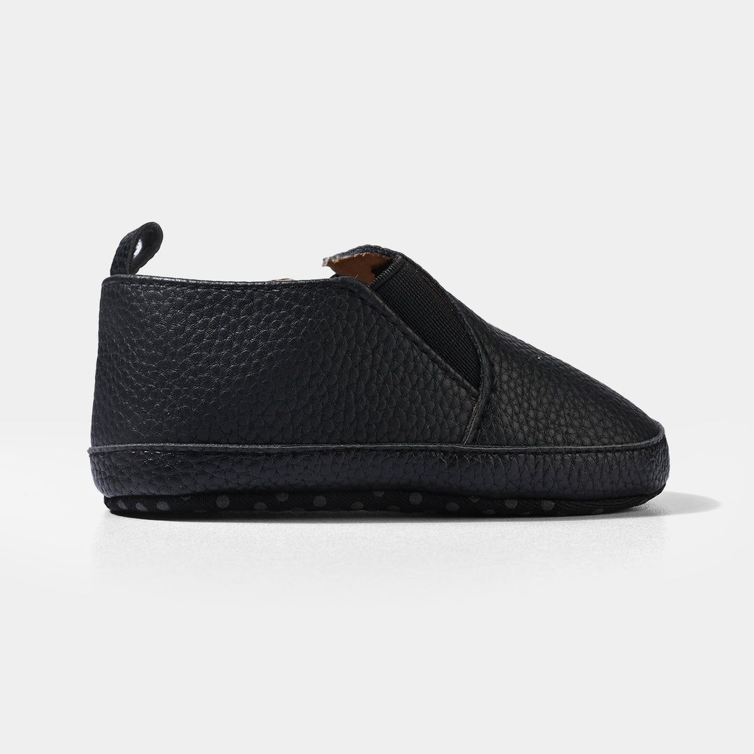 Black Slip-On Booties