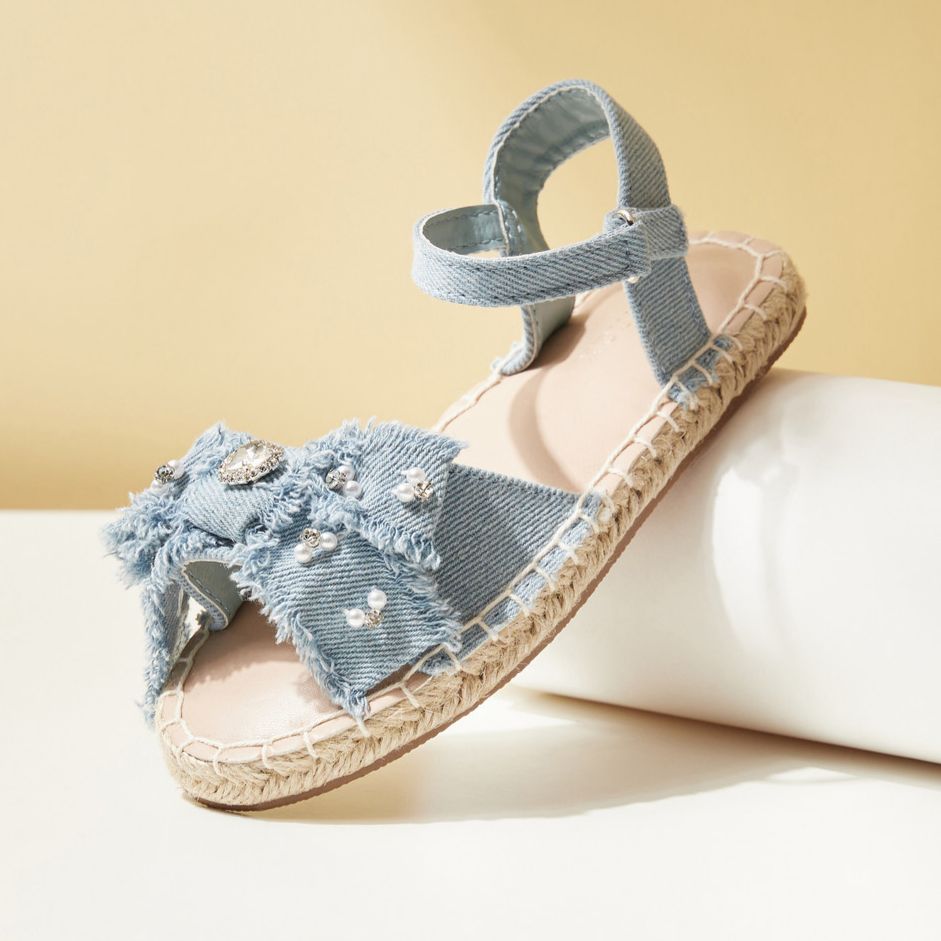 Denim Bow Sandals