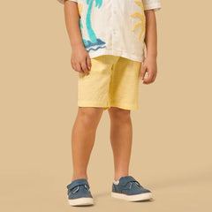 Boys Embroidered Cotton Shirt and Shorts Set